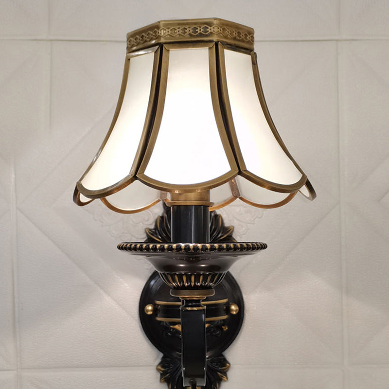 Full Copper Frame Glass Wall Lamp