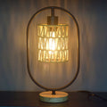 Hemp Rope Weaving Cage Table Lamp