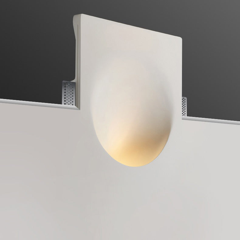 Recessed Plaster Round Living Wall Lamp