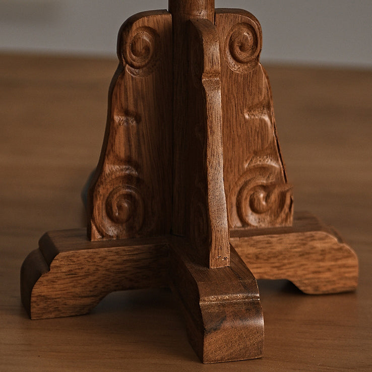 Fabric Cylinder Wood Bedroom Table Lamp