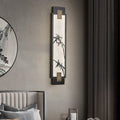 Rectangle Full Copper Bamboo Wall Lamp