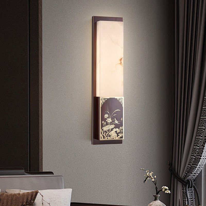 Bamboo Magpie Pattern Marble Wall Lamp