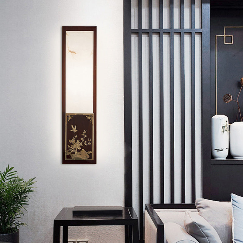Bamboo Magpie Pattern Marble Wall Lamp