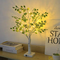 Plastic Fabric Artificial Birch Table Lamp
