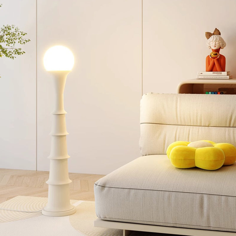 PE Round Ball Iron Floor Lamp