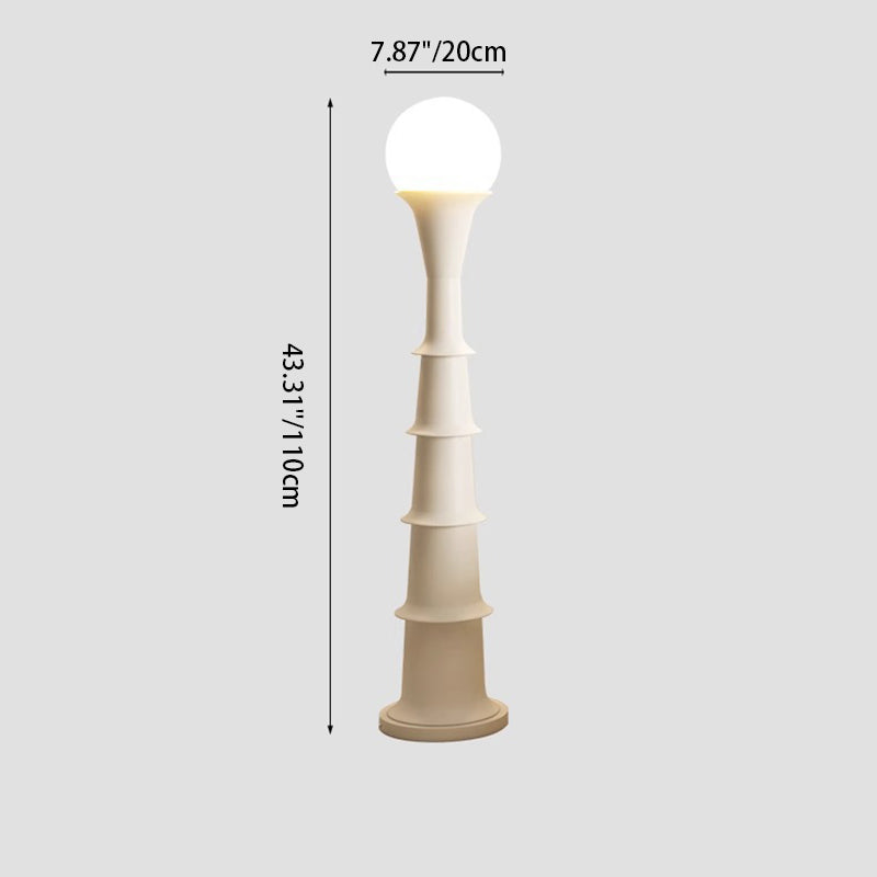 PE Round Ball Iron Floor Lamp