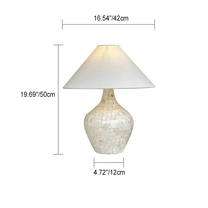 Fabric Shell Decoration Bedroom Table Lamp