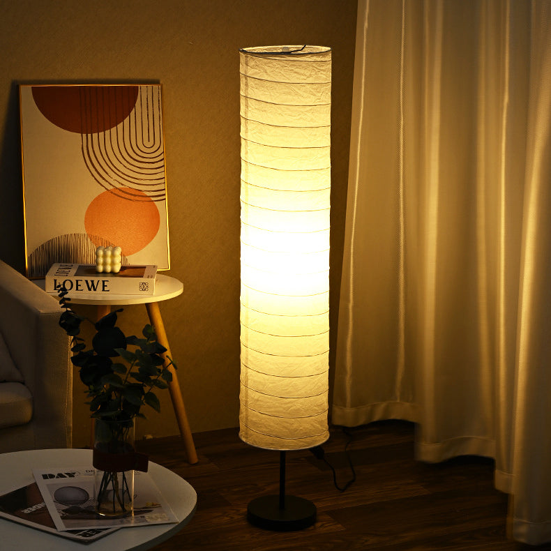 Pleated Paper Column Home Floor Lamp