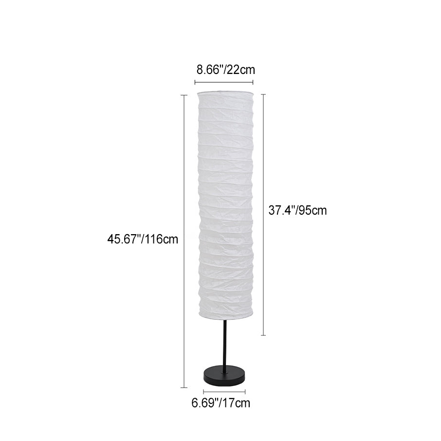 Pleated Paper Column Home Floor Lamp