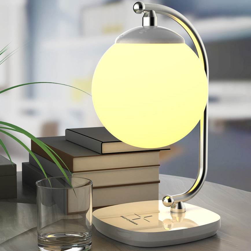 Moon Imitation Wood Table Lamp