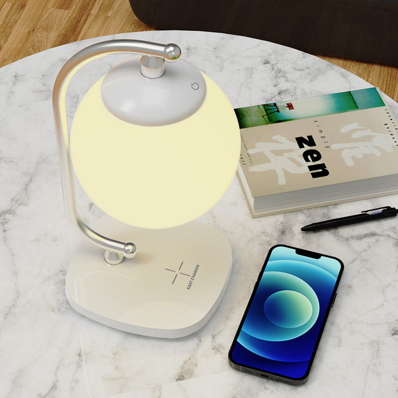 Moon Imitation Wood Table Lamp