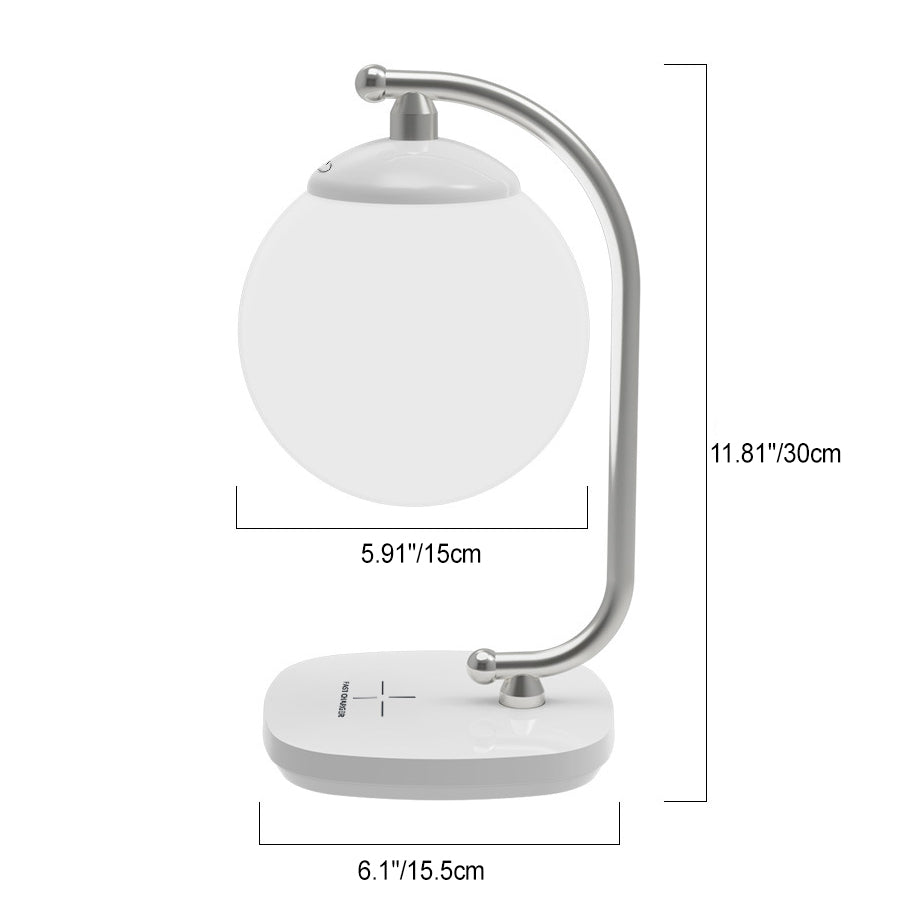 Moon Imitation Wood Table Lamp