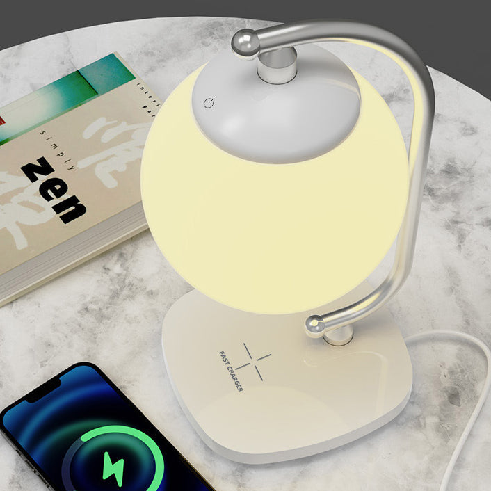 Moon Imitation Wood Table Lamp