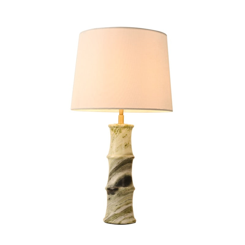 Fabric Marble Imitation Bamboo Table Lamp