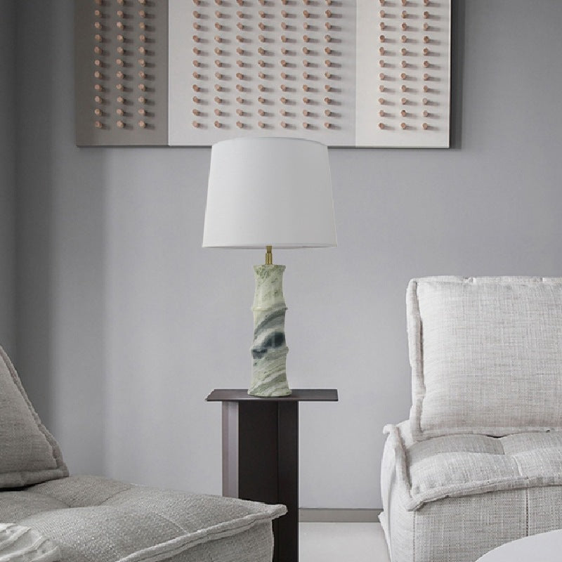 Fabric Marble Imitation Bamboo Table Lamp