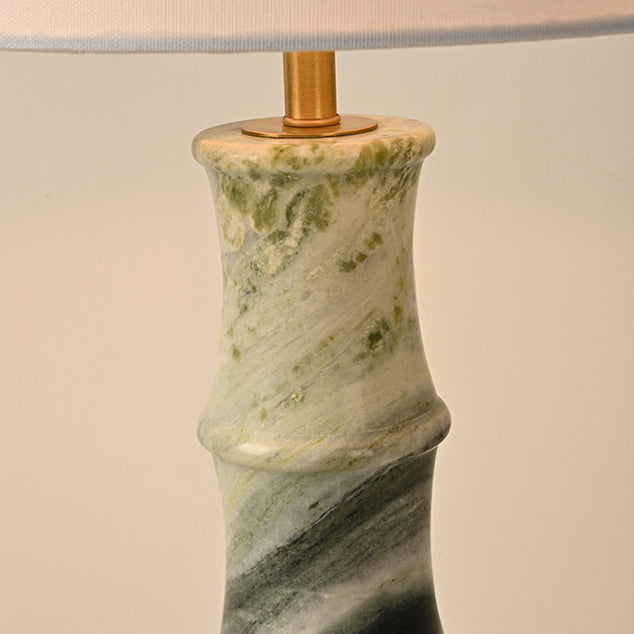 Fabric Marble Imitation Bamboo Table Lamp