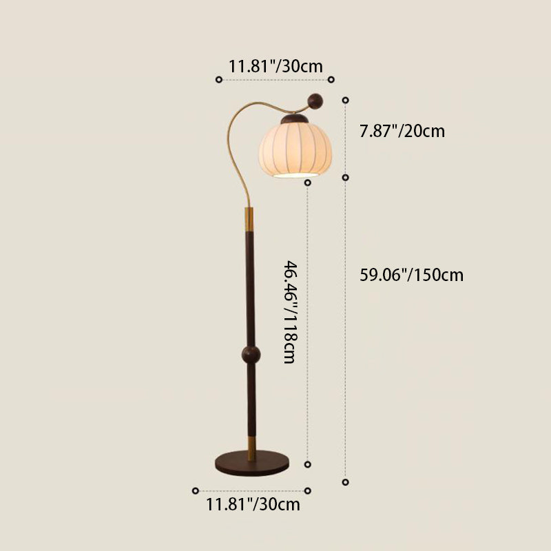 Silk Round Floor Lamp