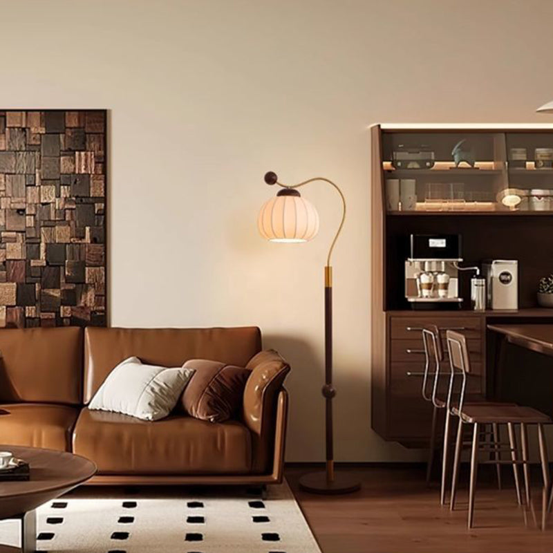 Silk Round Floor Lamp