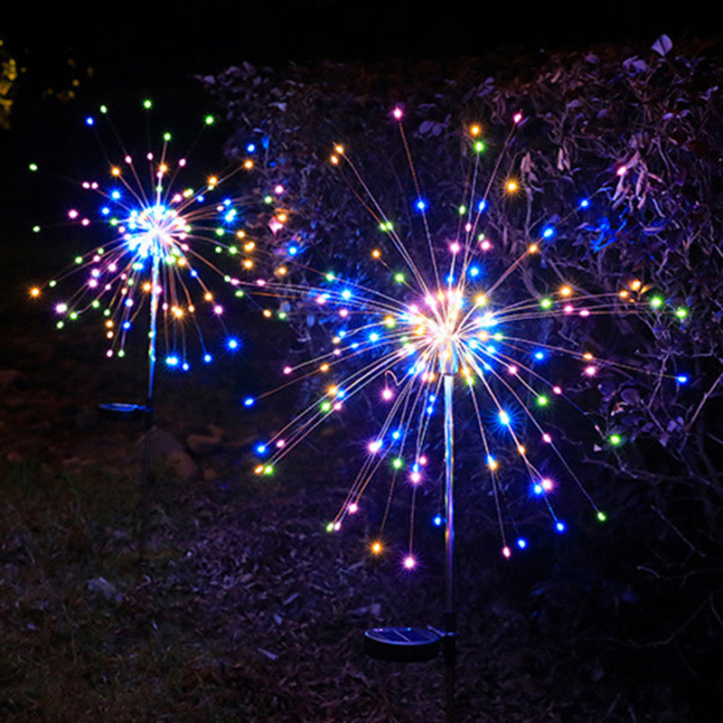 Contemporary Industrial Solar Firework Outdoor Light