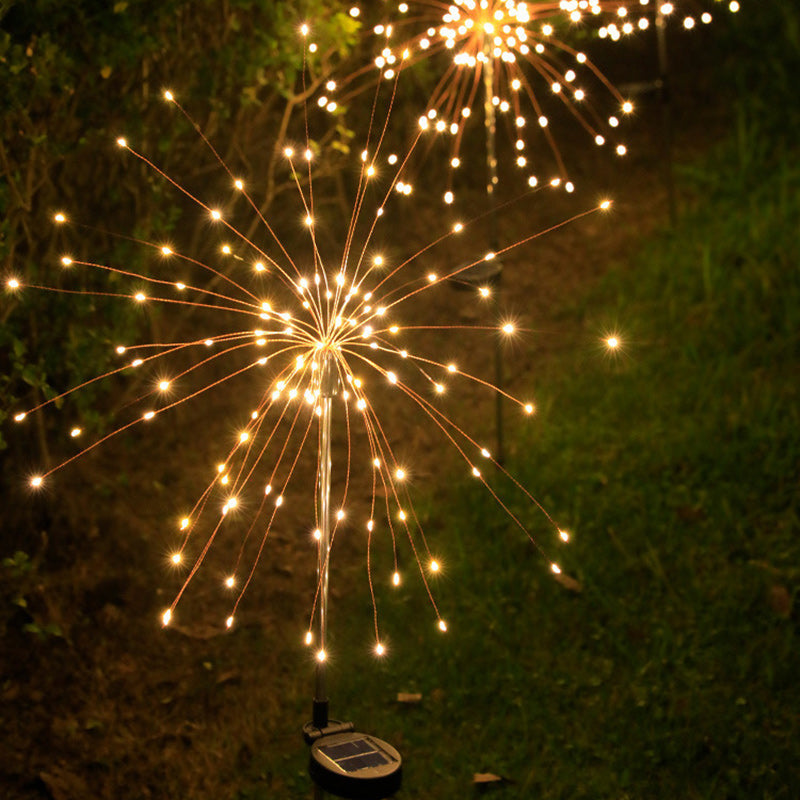 Contemporary Industrial Solar Firework Outdoor Light