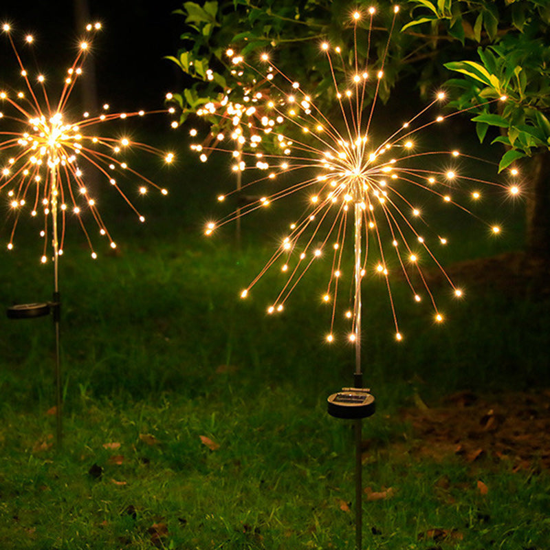 Contemporary Industrial Solar Firework Outdoor Light