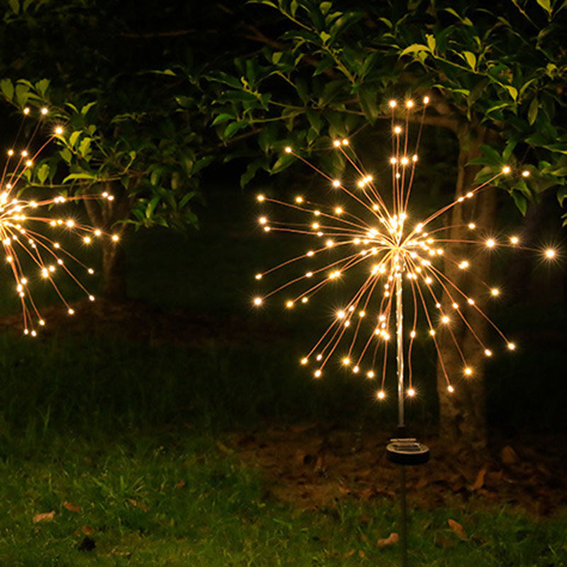 Contemporary Industrial Solar Firework Outdoor Light