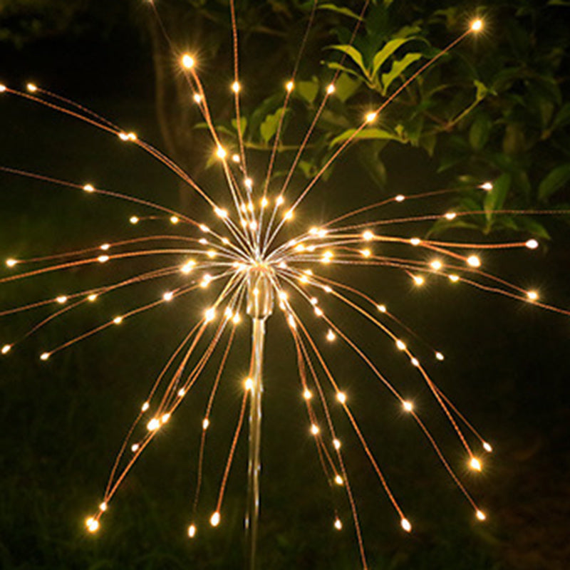 Contemporary Industrial Solar Firework Outdoor Light