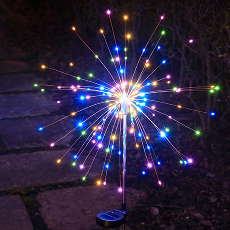 Contemporary Industrial Solar Firework Outdoor Light
