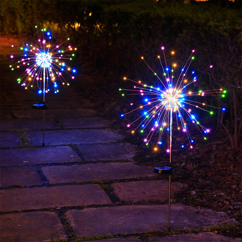 Contemporary Industrial Solar Firework Outdoor Light