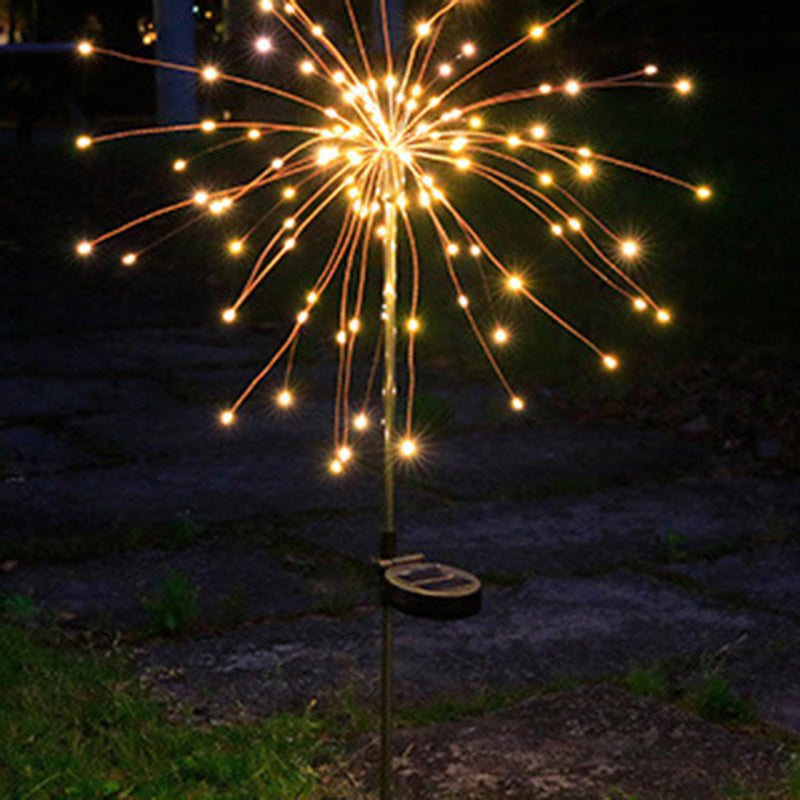 Contemporary Industrial Solar Firework Outdoor Light