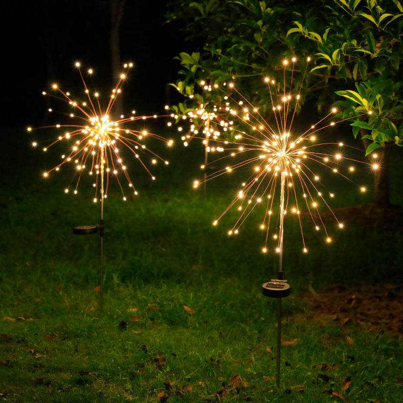 Contemporary Industrial Solar Firework Outdoor Light