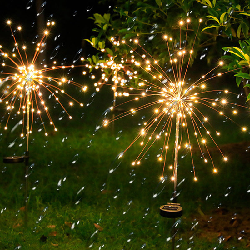 Contemporary Industrial Solar Firework Outdoor Light