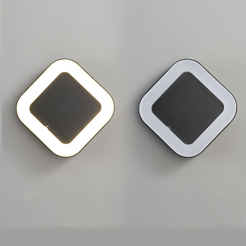 Oval Aluminum Acrylic Patio Outdoor Light