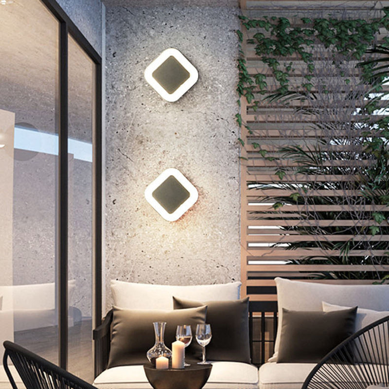 Oval Aluminum Acrylic Patio Outdoor Light