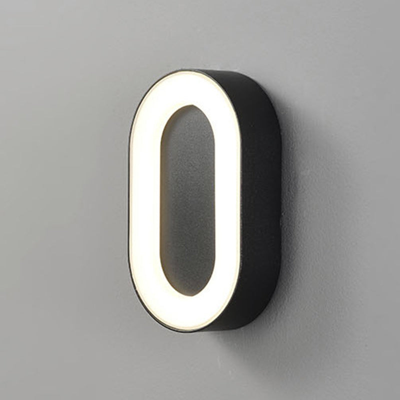 Oval Aluminum Acrylic Patio Outdoor Light