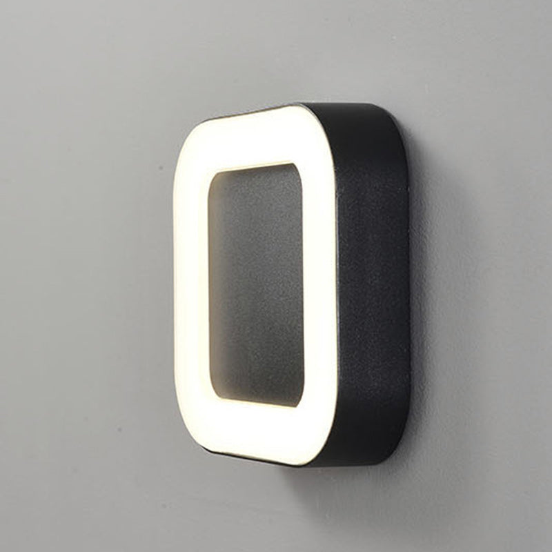 Oval Aluminum Acrylic Patio Outdoor Light