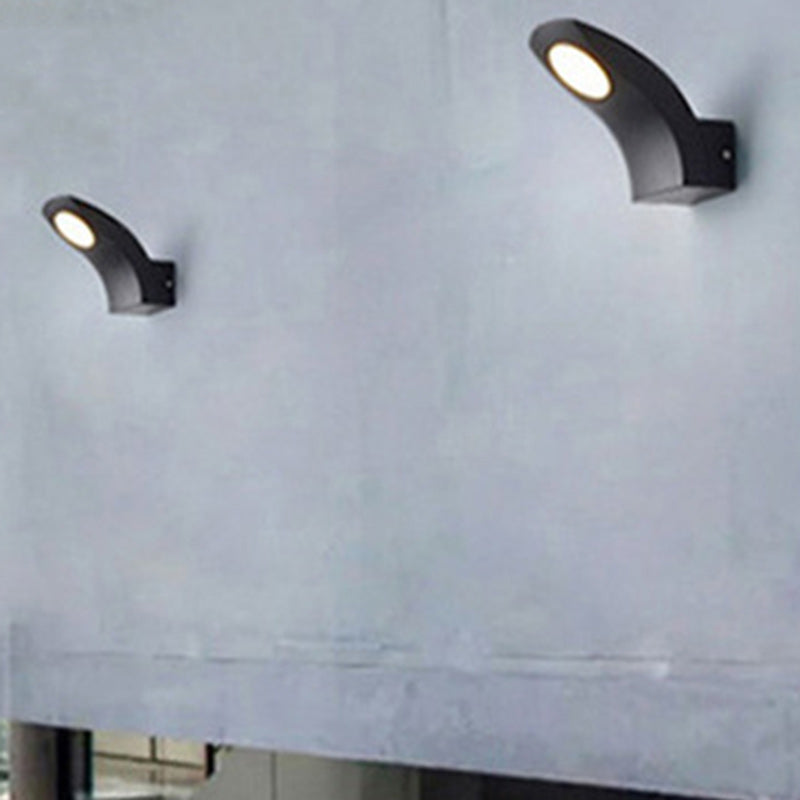 Curved Aluminum Garden Outdoor Light