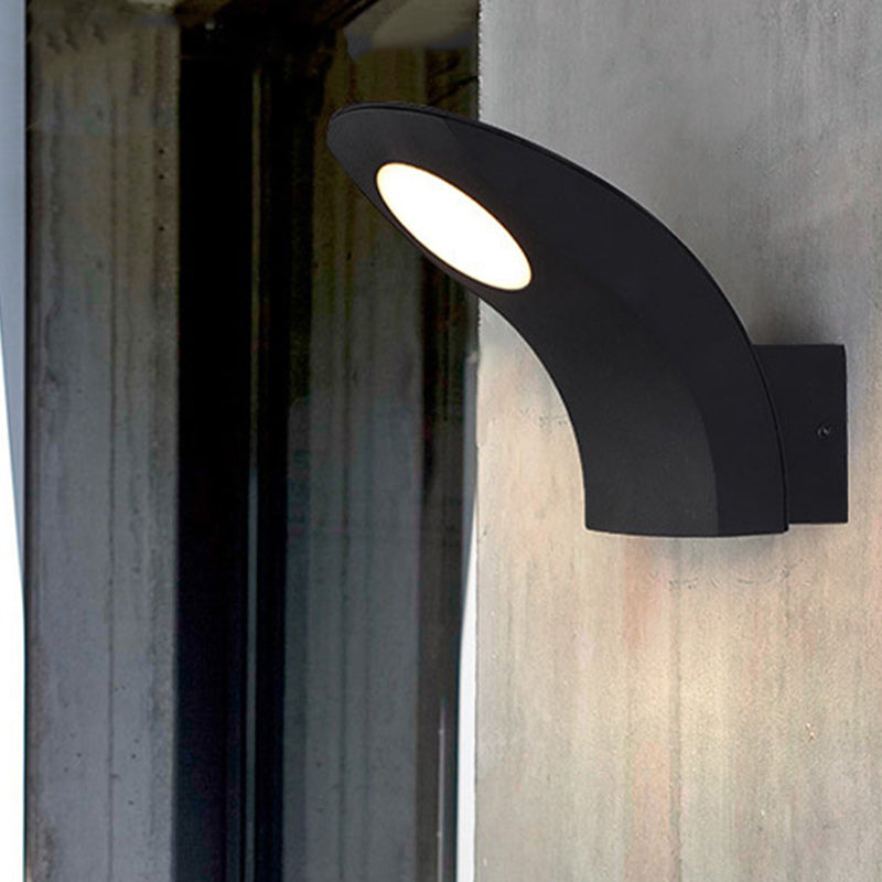 Curved Aluminum Garden Outdoor Light