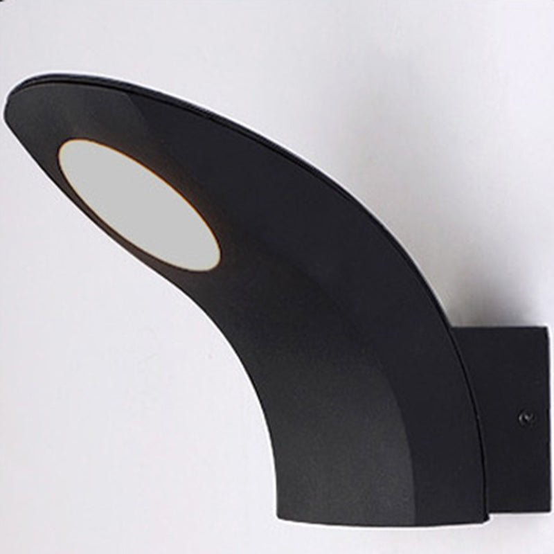 Curved Aluminum Garden Outdoor Light