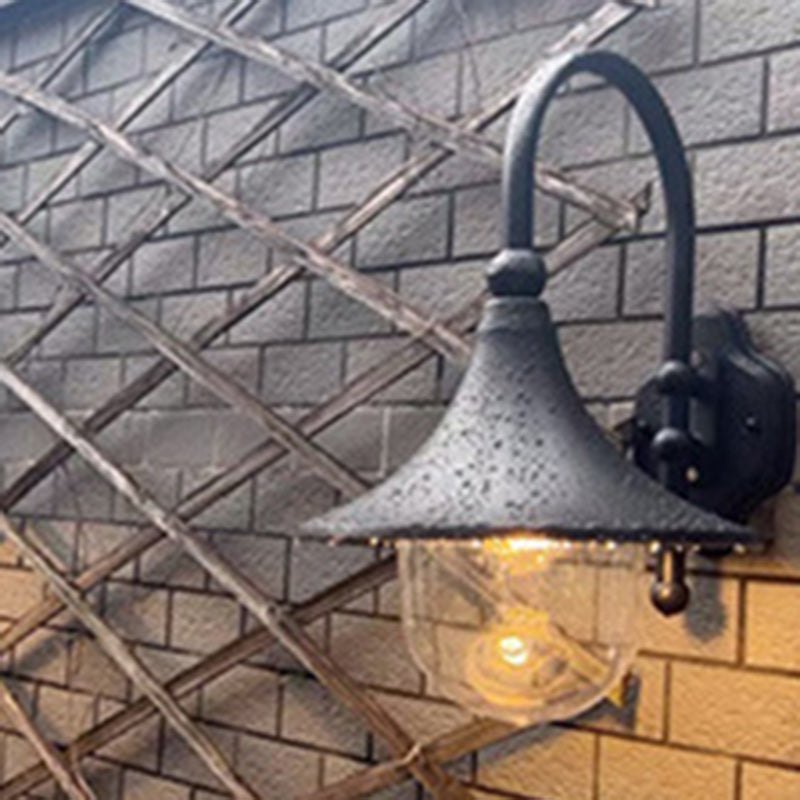 Aluminum Trumpet Glass Garden Outdoor Light
