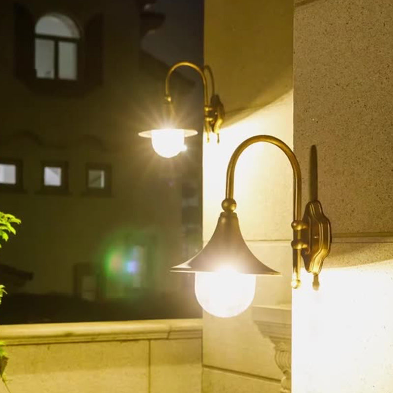Aluminum Trumpet Glass Garden Outdoor Light