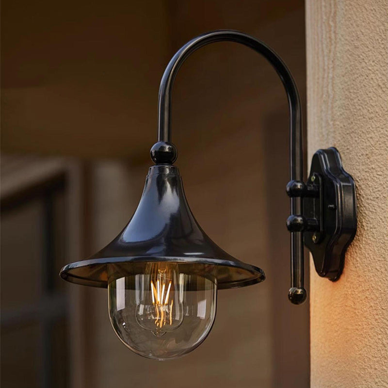 Aluminum Trumpet Glass Garden Outdoor Light