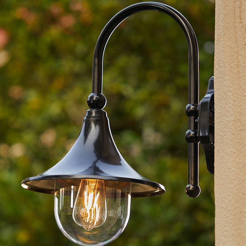 Aluminum Trumpet Glass Garden Outdoor Light