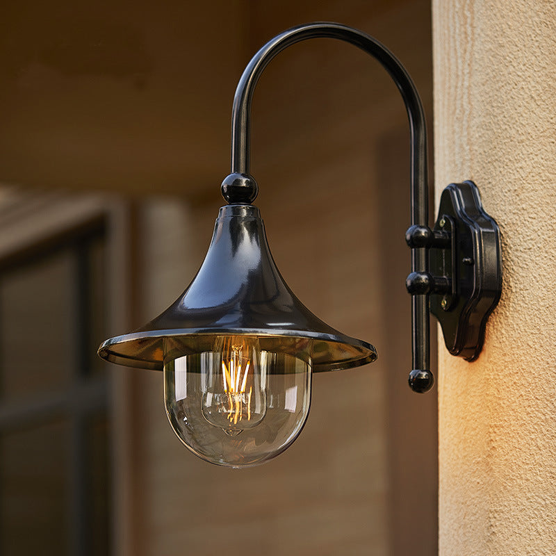 Aluminum Trumpet Glass Garden Outdoor Light
