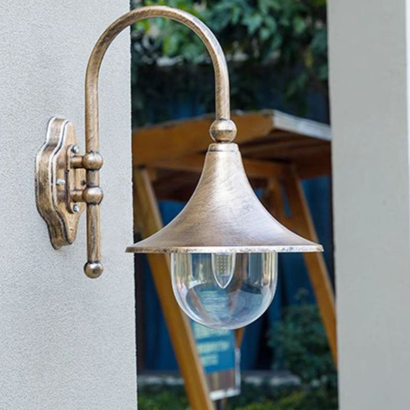 Aluminum Trumpet Glass Garden Outdoor Light