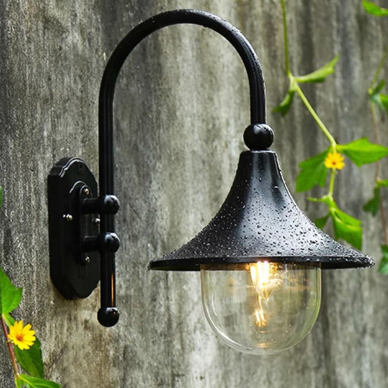 Aluminum Trumpet Glass Garden Outdoor Light