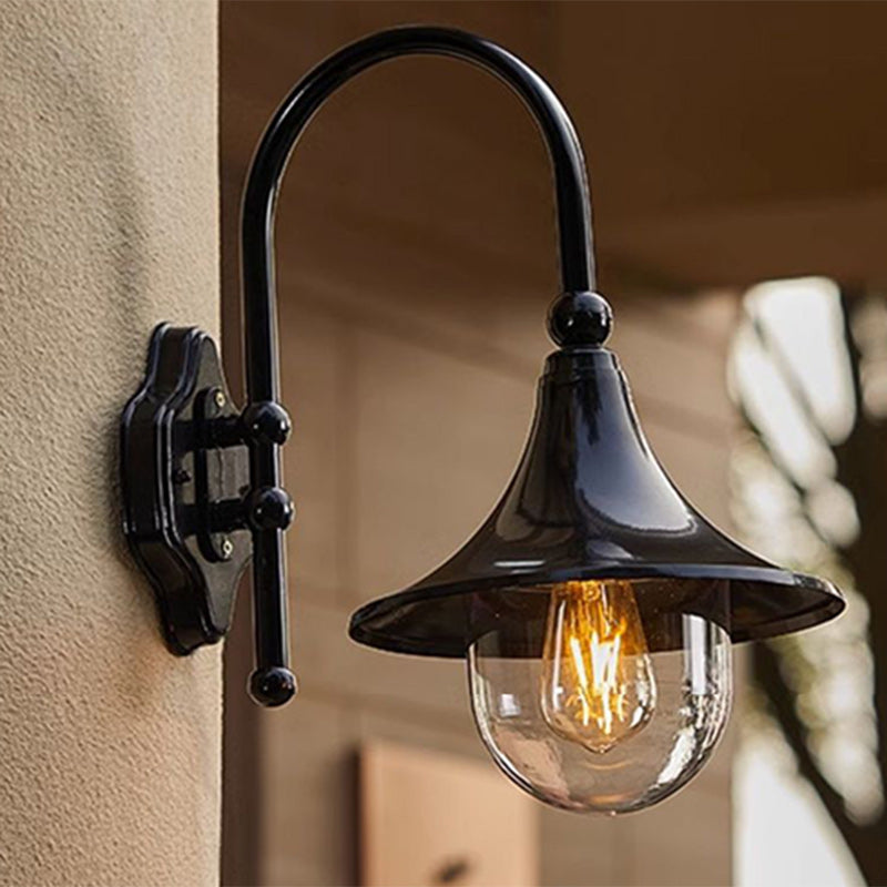 Aluminum Trumpet Glass Garden Outdoor Light