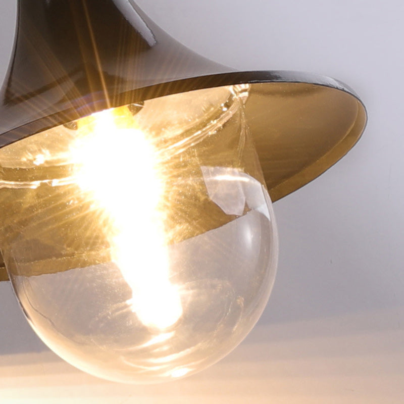 Aluminum Trumpet Glass Garden Outdoor Light