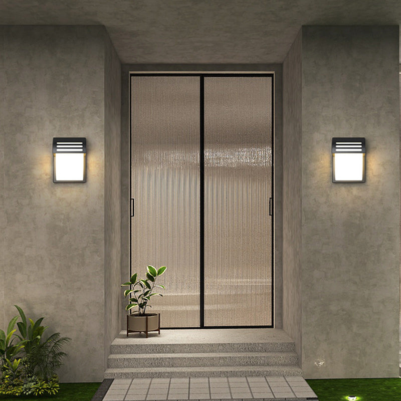 Curved Iron ABS Garden Outdoor Light
