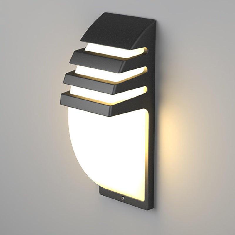 Curved Iron ABS Garden Outdoor Light